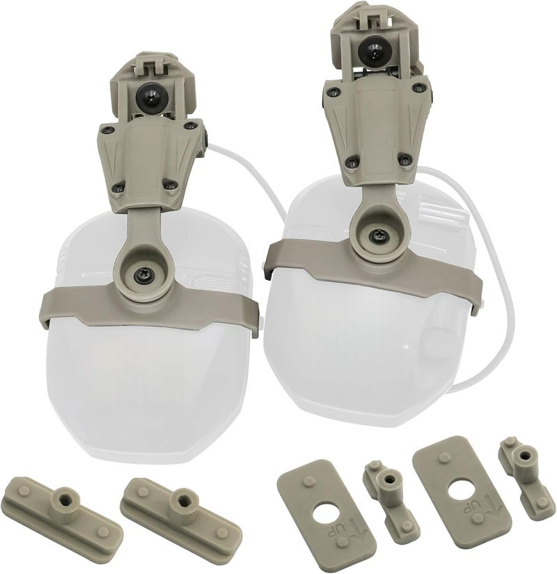 HEARFALCOM Tactical Helmet ARC Rail Adapter Accessories - Compatible with Walker's Razor Earmuffs - Image 1